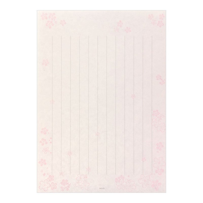 Designphil Midori 20517006 Stationery for Writing Beautiful Letters, Narrow Ruled, Floral Pattern - Image 2